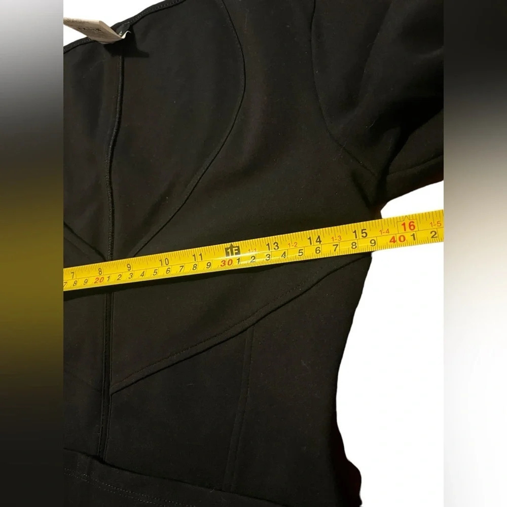 Vintage Versus Versace Black Corset Shaped Waist Long Sleeve Mini Dress - Picture 8 of 12